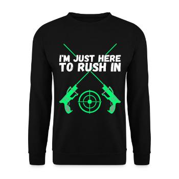 Laser Tag Anniversaire Laser Tag Joueur - Sweat-shirt Unisexe - noir - Devant - Alina (178cm) & Michal (187cm)