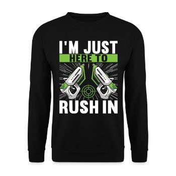 Laser Tag Anniversaire Laser Tag Joueur - Sweat-shirt Unisexe - noir - Devant - Alina (178cm) & Michal (187cm)