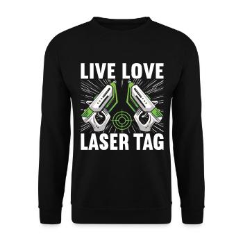 Laser Tag Anniversaire Laser Tag Joueur - Sweat-shirt Unisexe - noir - Devant - Alina (178cm) & Michal (187cm)
