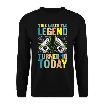 Laser Tag Anniversaire Laser Tag Joueur - Sweat-shirt Unisexe - noir - Devant - Alina (178cm) & Michal (187cm)