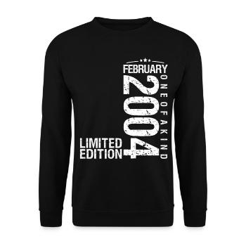 Février 2004 Février anniversaire February 2004 - Sweat-shirt Unisexe - noir - Devant - Alina (178cm) & Michal (187cm)