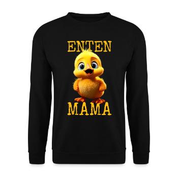 Canards Maman Fête des Mères Canetons Mignons Mère Canard - Sweat-shirt Unisexe - noir - Devant - Alina (178cm) & Michal (187cm)