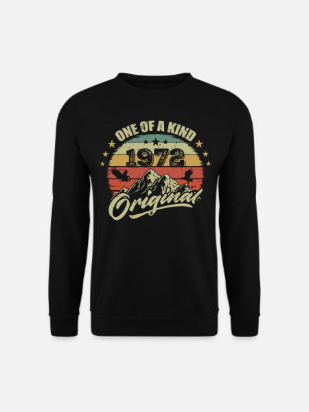 1972 Jahrgang Geburtstag 1972 Retro Jahrgang 1972 - Unisex Pullover - Schwarz