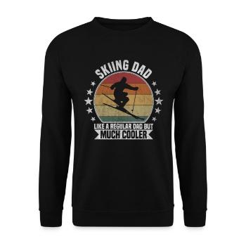 Papa skieur Ski - Sweat-shirt Unisexe - noir - Devant - Alina (178cm) & Michal (187cm)
