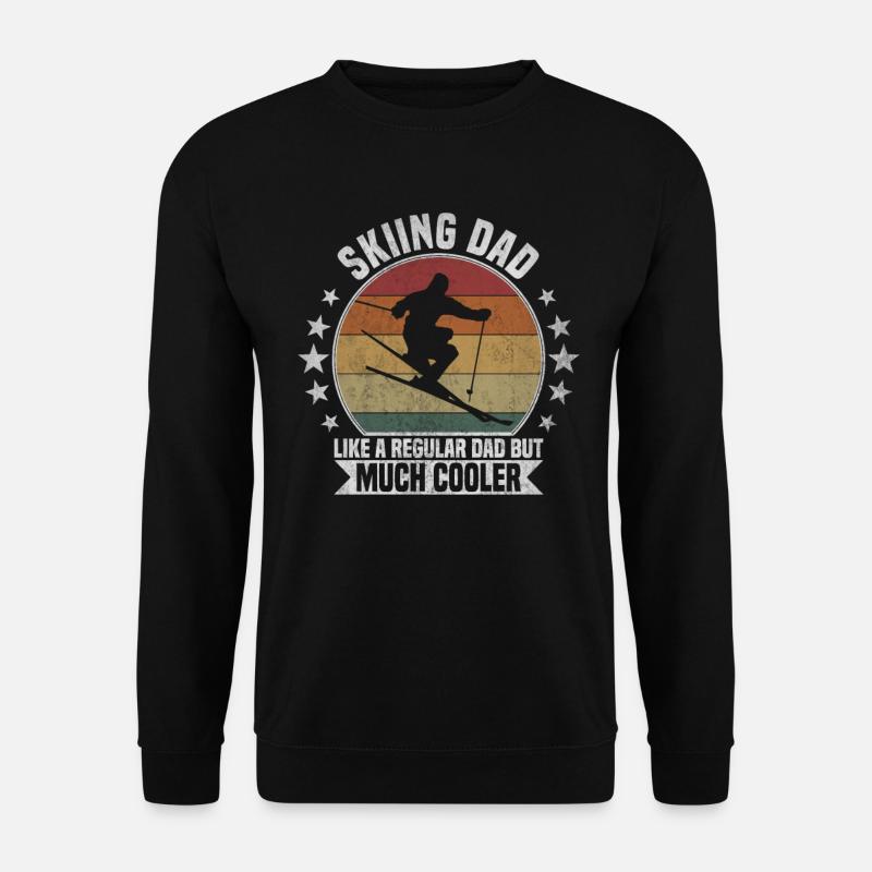 Skiing dad Ski - Unisex Pullover - Schwarz