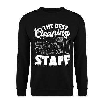 The Best Cleaning Staff - House Cleaner Housekeepe - Unisex Sweatshirt - black - Front - Alina (178cm) & Michal (187cm)