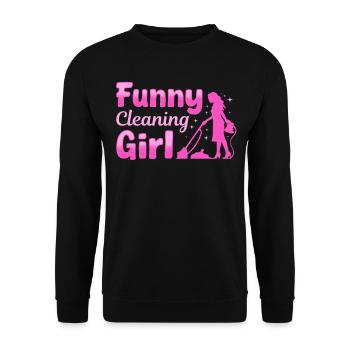 House Cleaner Housekeeper Girls - Funny Cleaning G - Unisex Sweatshirt - black - Front - Alina (178cm) & Michal (187cm)