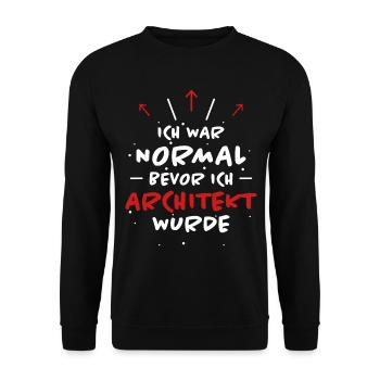 Architekt Spruch Architektur Architekt Geschenk - Unisex Pullover - Schwarz - Vorne - Alina (178cm) & Michal (187cm)