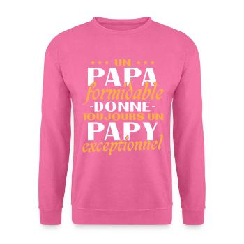 Ein tolles Papa Opa außergewöhnliches Geschenk - Unisex Pullover - Pink - Vorne