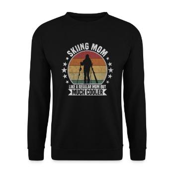 Skiing mom Ski - Unisex Pullover - Schwarz - Vorne - Alina (178cm) & Michal (187cm)
