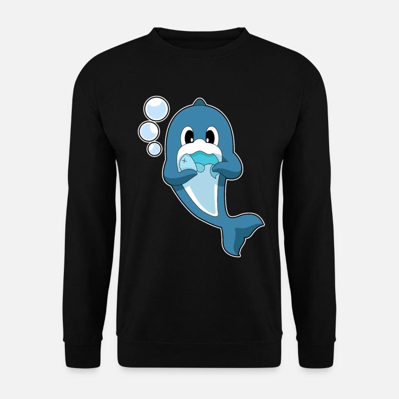 Dolphin Fish - Unisex Sweatshirt - black
