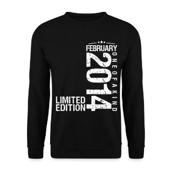 Février 2014 Février anniversaire February 2014 - Sweat-shirt Unisexe - noir - Devant - Alina (178cm) & Michal (187cm)