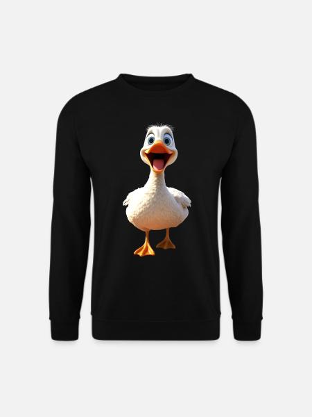 Gans Gänseküken Küken Süße Gans Ente Kleine Gänse - Unisex Pullover - Schwarz