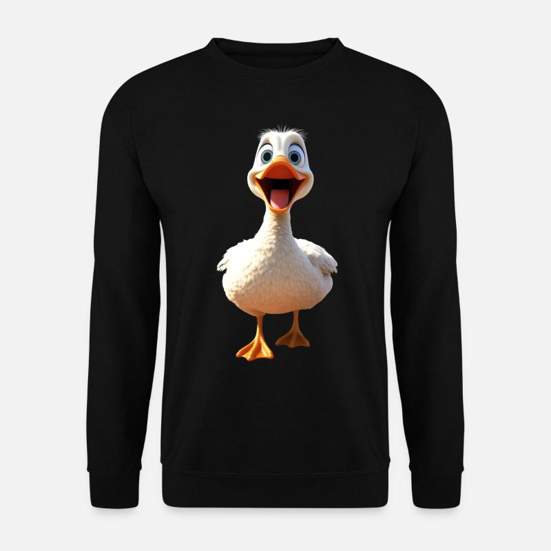 Gans Gänseküken Küken Süße Gans Ente Kleine Gänse - Unisex Pullover - Schwarz