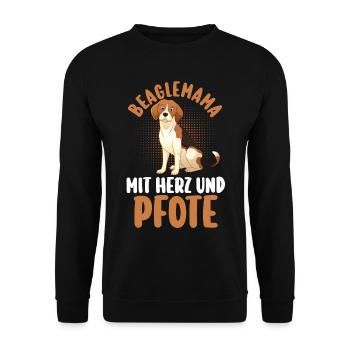 Dog Beagle - Unisex Sweatshirt - black - Front - Alina (178cm) & Michal (187cm)