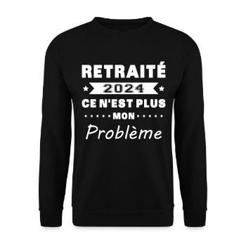 Humor Gift Retiree 2024, Retired In 2024 - Unisex Sweatshirt - black - Front - Alina (178cm) & Michal (187cm)