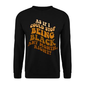 Retro Groovy Melanin Pride Funny black history - Unisex Sweatshirt - black - Front - Alina (178cm) & Michal (187cm)