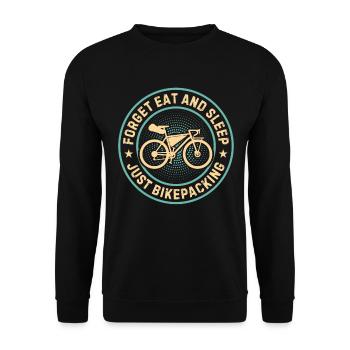 Bikepacker - Forget Eat And Sleep Just Bikepacking - Unisex Sweatshirt - black - Front - Alina (178cm) & Michal (187cm)