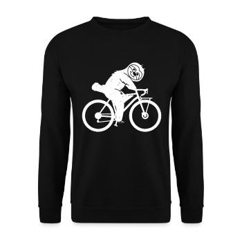 Gravel Bike Bikepacking Sloth Funny Bikepacking Sl - Unisex Sweatshirt - black - Front - Alina (178cm) & Michal (187cm)