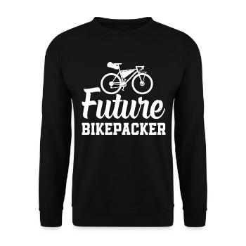 Bikepacking Toddler Newborn Bikepacker Future Bike - Unisex Sweatshirt - black - Front - Alina (178cm) & Michal (187cm)