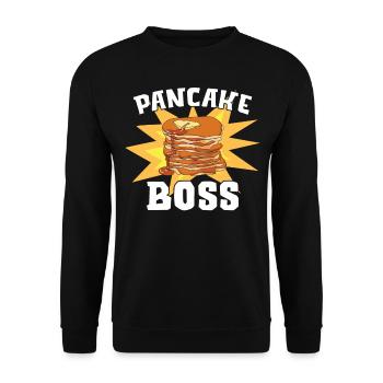 Pancake Lover Kids Pancake - Unisex Sweatshirt - black - Front - Alina (178cm) & Michal (187cm)