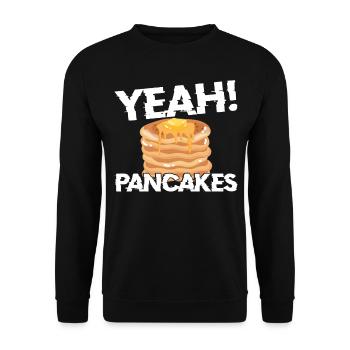 Pancake Lover Kids Yeah! Pancakes - Sweat-shirt Unisexe - noir - Devant - Alina (178cm) & Michal (187cm)