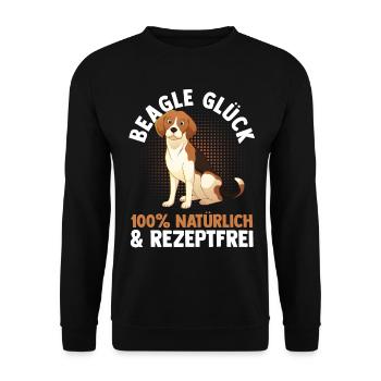 Dog Beagle - Unisex Sweatshirt - black - Front - Alina (178cm) & Michal (187cm)