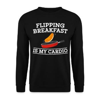 Pancake Lover Kids Flipping - Unisex Sweatshirt - black - Front - Alina (178cm) & Michal (187cm)