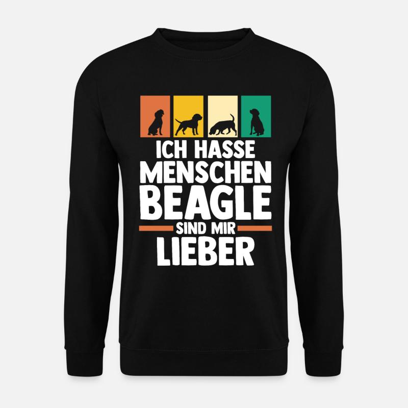 Hund Beagle - Unisex Pullover - Schwarz