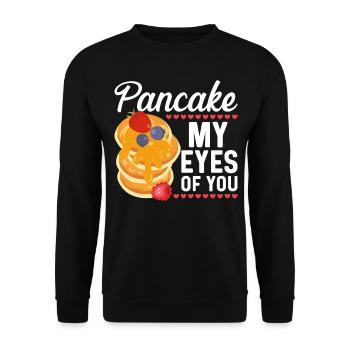 Pancake Lover Kids Valentines Day - Unisex Pullover - Schwarz - Vorne - Alina (178cm) & Michal (187cm)