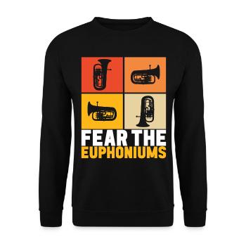Euphonium Euphonist - Unisex Pullover - Schwarz - Vorne - Alina (178cm) & Michal (187cm)
