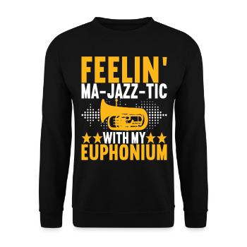 Euphonium Euphonist - Unisex Pullover - Schwarz - Vorne - Alina (178cm) & Michal (187cm)