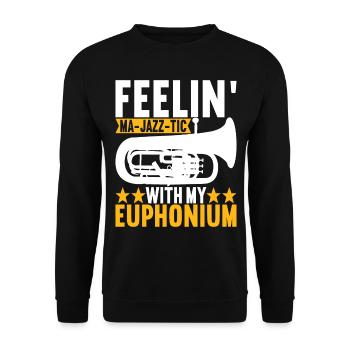 Euphonium Euphonist - Unisex Sweatshirt - black - Front - Alina (178cm) & Michal (187cm)