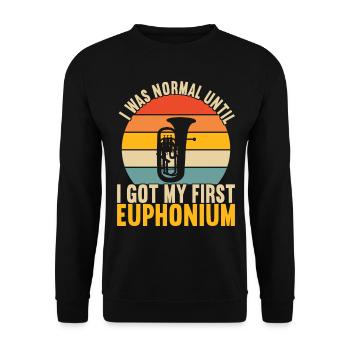 Euphonium Euphonist - Unisex Pullover - Schwarz - Vorne - Alina (178cm) & Michal (187cm)