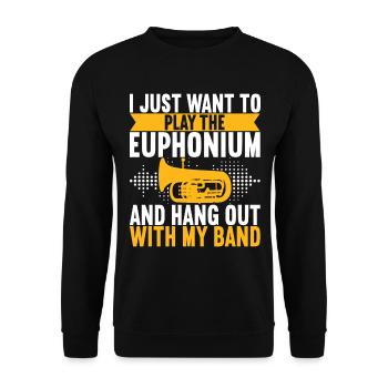 Euphonium Euphonist - Unisex Sweatshirt - black - Front - Alina (178cm) & Michal (187cm)