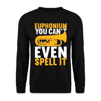 Euphonium Euphonist - Unisex Sweatshirt - black - Front - Alina (178cm) & Michal (187cm)