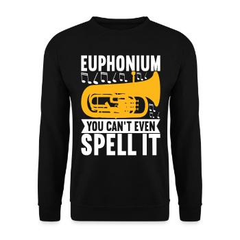 Euphonium Euphonist - Unisex Pullover - Schwarz - Vorne - Alina (178cm) & Michal (187cm)