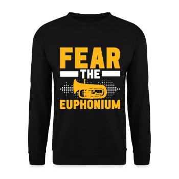 Euphonium Euphonist - Unisex Sweatshirt - black - Front - Alina (178cm) & Michal (187cm)