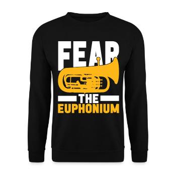 Euphonium Euphonist - Unisex Sweatshirt - black - Front - Alina (178cm) & Michal (187cm)