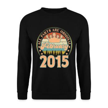 Février 2015. Cadeau d’anniversaire février 2015. - Sweat-shirt Unisexe - noir - Devant - Alina (178cm) & Michal (187cm)