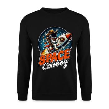 Space Cowboy - Unisex Sweatshirt - black - Front - Alina (178cm) & Michal (187cm)
