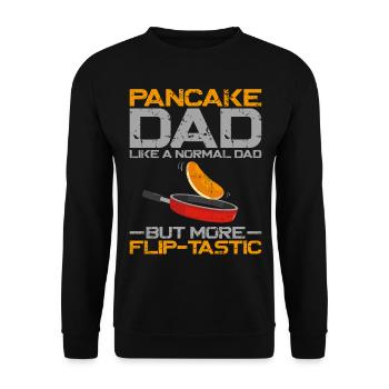 Amateur de crêpes Enfants Papa Crêpe Papa - Sweat-shirt Unisexe - noir - Devant - Alina (178cm) & Michal (187cm)