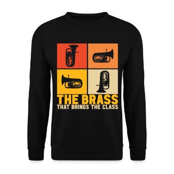 Euphonium Euphoniumspieler - Unisex Pullover - Schwarz - Vorne - Alina (178cm) & Michal (187cm)