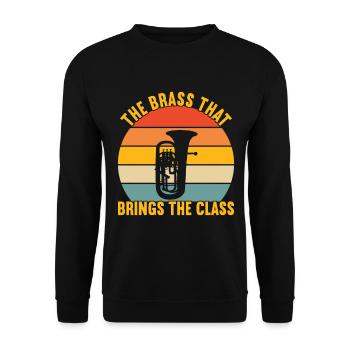 Euphonium Euphoniumspieler - Unisex Pullover - Schwarz - Vorne - Alina (178cm) & Michal (187cm)