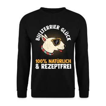 Chien Bull Terrier - Sweat-shirt Unisexe - noir - Devant - Alina (178cm) & Michal (187cm)