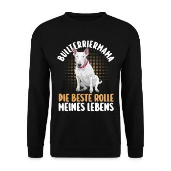 Dog Mom Bull TerrierMom Mom Bull Terrier - Unisex Sweatshirt - black - Front - Alina (178cm) & Michal (187cm)