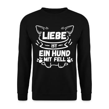 Chien Propriétaire De Chien Propriétaire De Chien Motif Chiens - Sweat-shirt Unisexe - noir - Devant - Alina (178cm) & Michal (187cm)