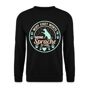 Chien Propriétaire De Chien Propriétaire De Chien Motif Chiens - Sweat-shirt Unisexe - noir - Devant - Alina (178cm) & Michal (187cm)