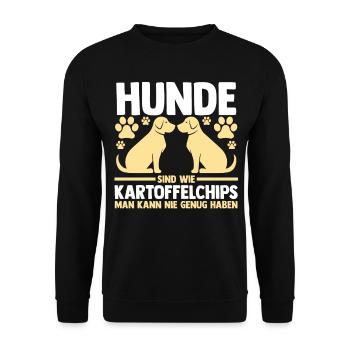 Chien Propriétaire De Chien Propriétaire De Chien Motif Chiens - Sweat-shirt Unisexe - noir - Devant - Alina (178cm) & Michal (187cm)