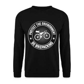Protéger l’environnement Go Bikepacking Gravel Bike - Sweat-shirt Unisexe - noir - Devant - Alina (178cm) & Michal (187cm)